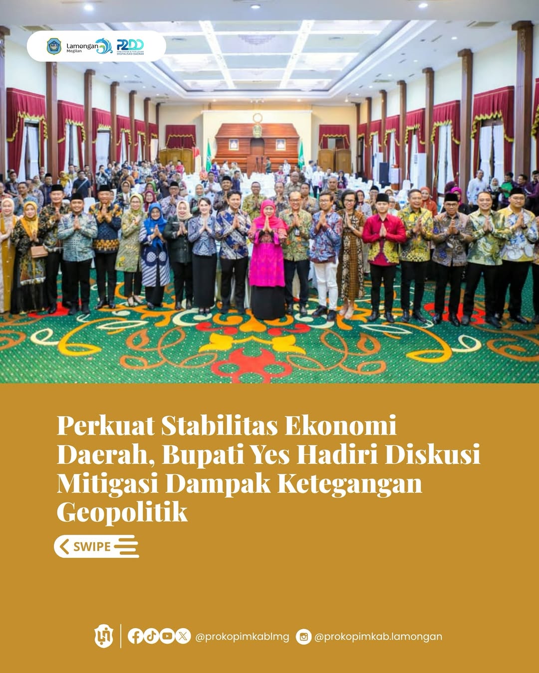 Foto: PERKUAT STABILITAS EKONOMI DAERAH, BUPATI YES HADIRI DISKUSI MITIGASI DAMPAK KETEGANGAN GEOPOLITIK