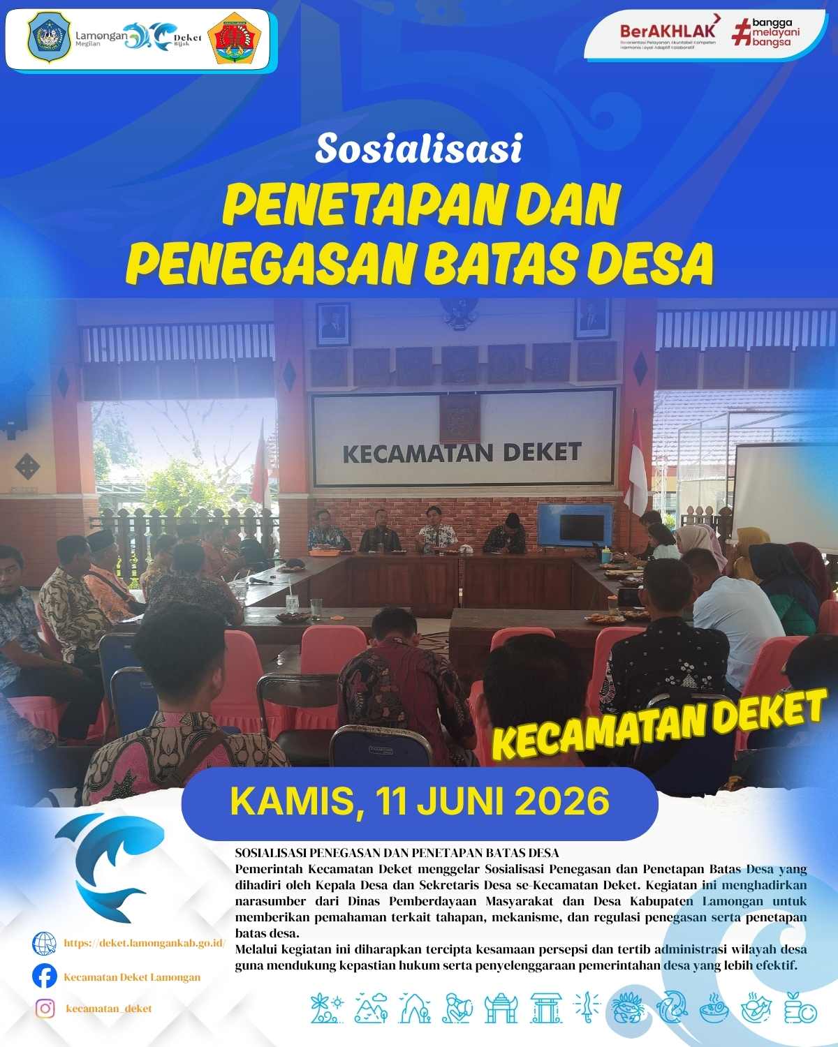 Foto: SOSIALISASI PENETAPAN DAN PENEGASAN BATAS DESA