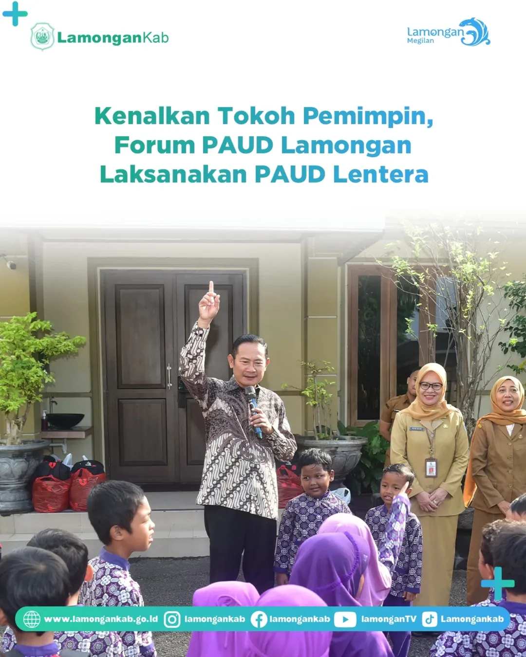 Foto: Kenalkan Tokoh Pemimpin, Forum PAUD Lamongan Laksanakan PAUD Lentera