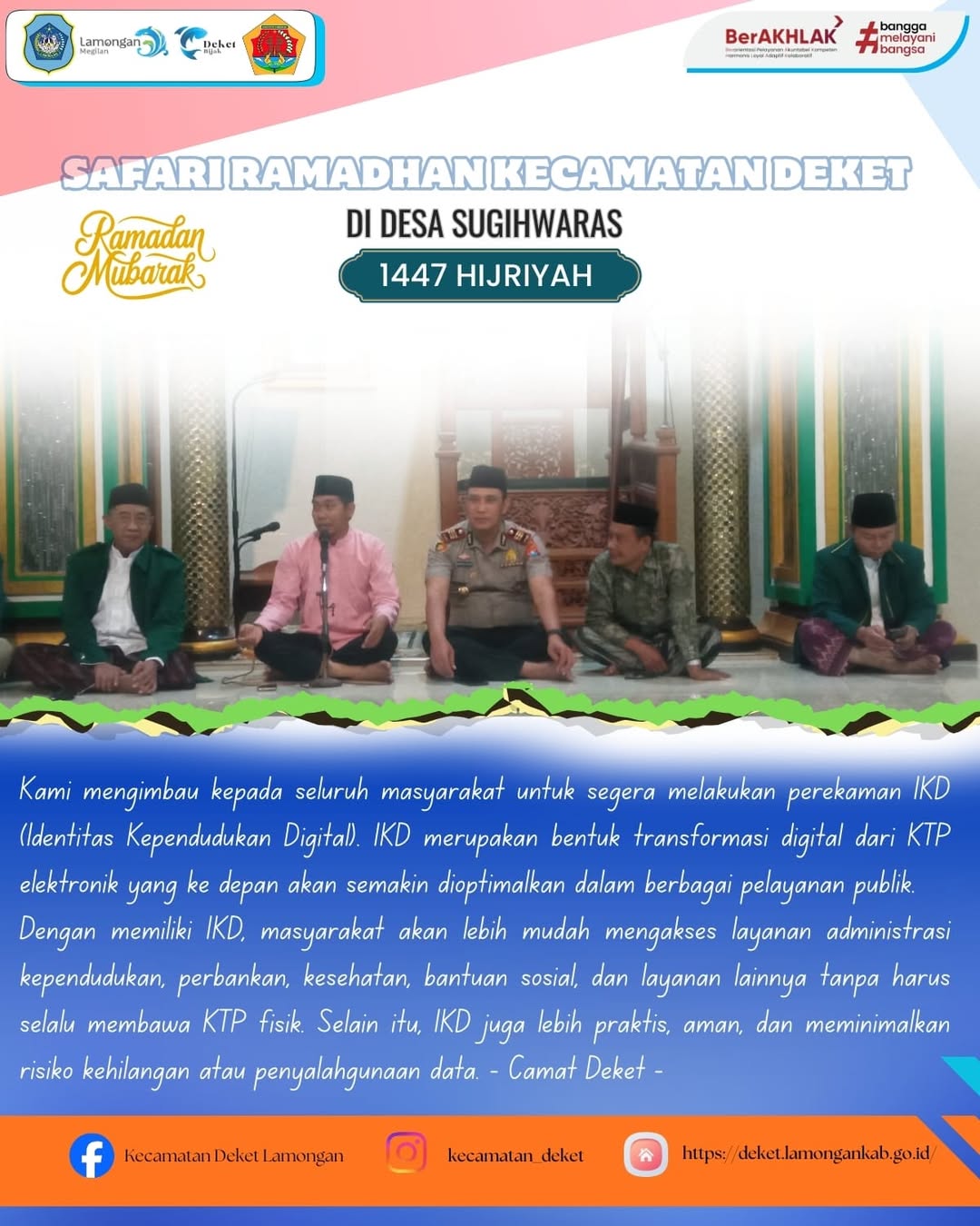 Foto: SAFARI RAMADHAN KECAMATAN DEKET, DESA SUGIHWARAS I 1447 H