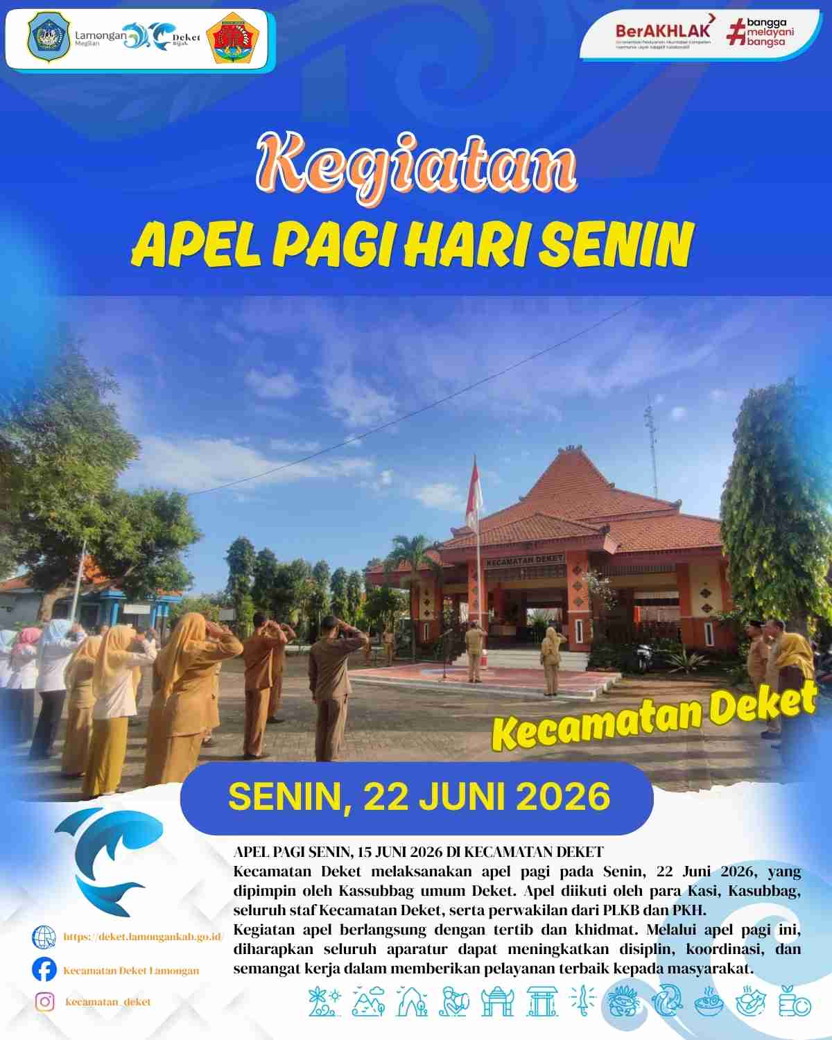 Foto: KEGIATAN APEL PAGI HARI SENIN