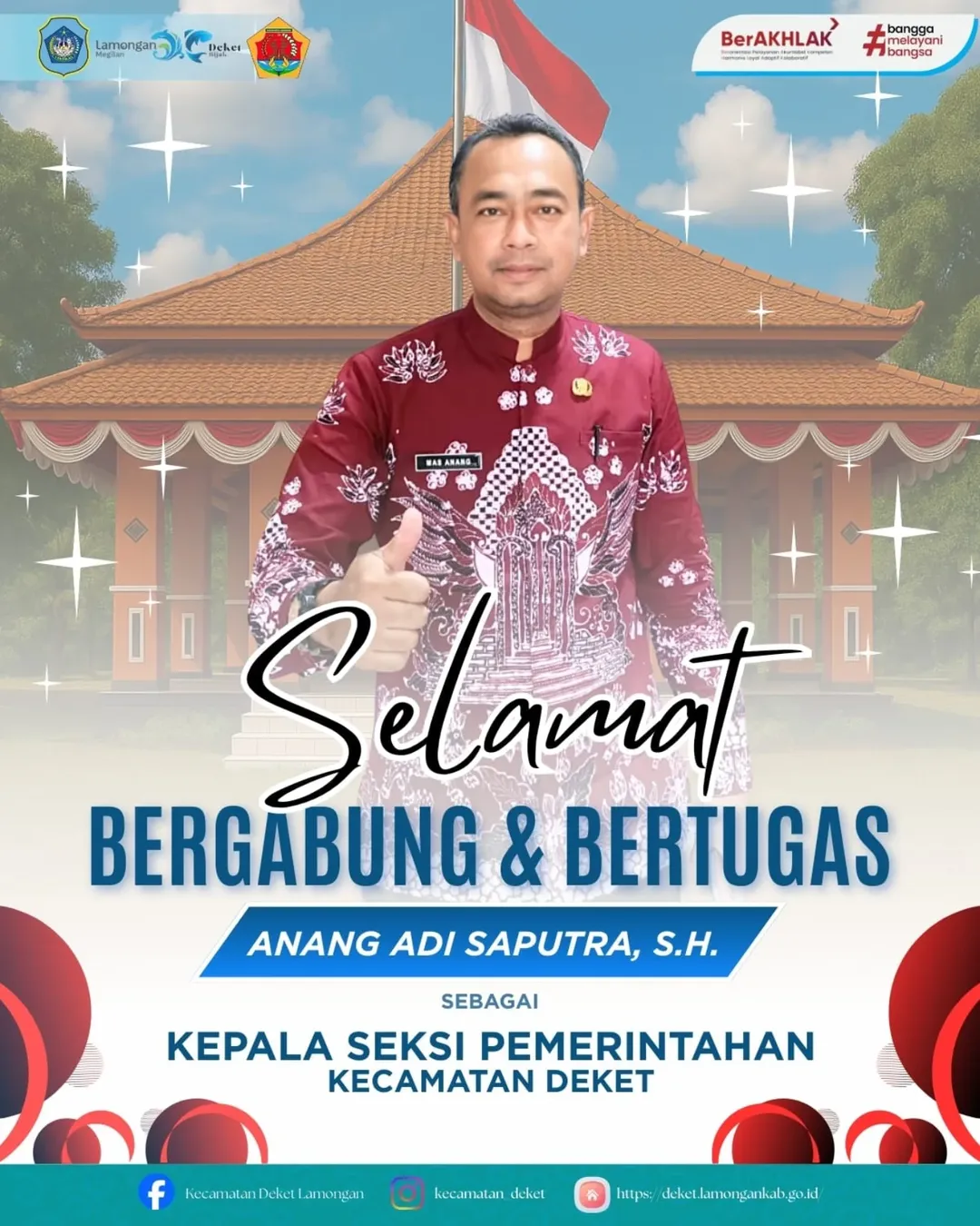 Foto: SELAMAT BERGABUNG DAN BERTUGAS KASI PEMERINTAHAN KECAMATAN DEKET