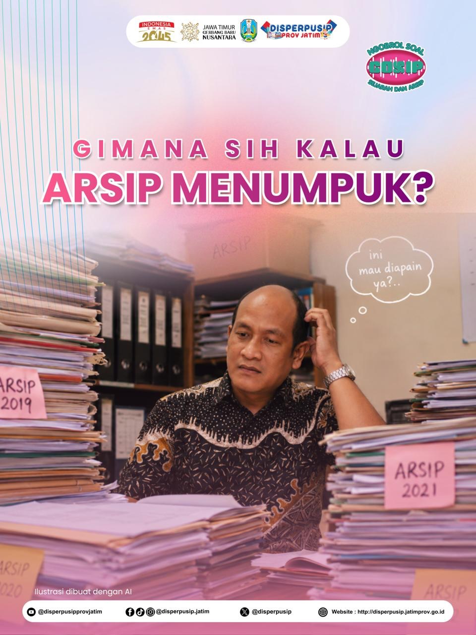 Foto: Arsip sudah menumpuk? Jangan dibiarkan kena hujan, dimakan rayap, atau terlantar begitu saja ya, dek ya 👀
