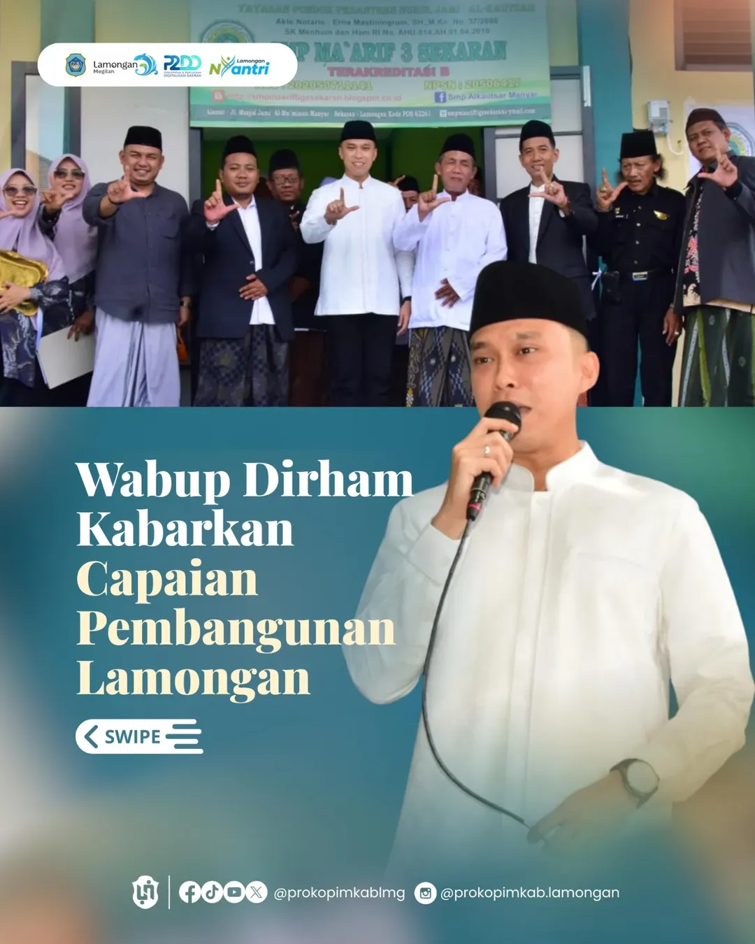 Foto: Wabup Dirham Kabarkan Capaian Pembangunan Lamongan