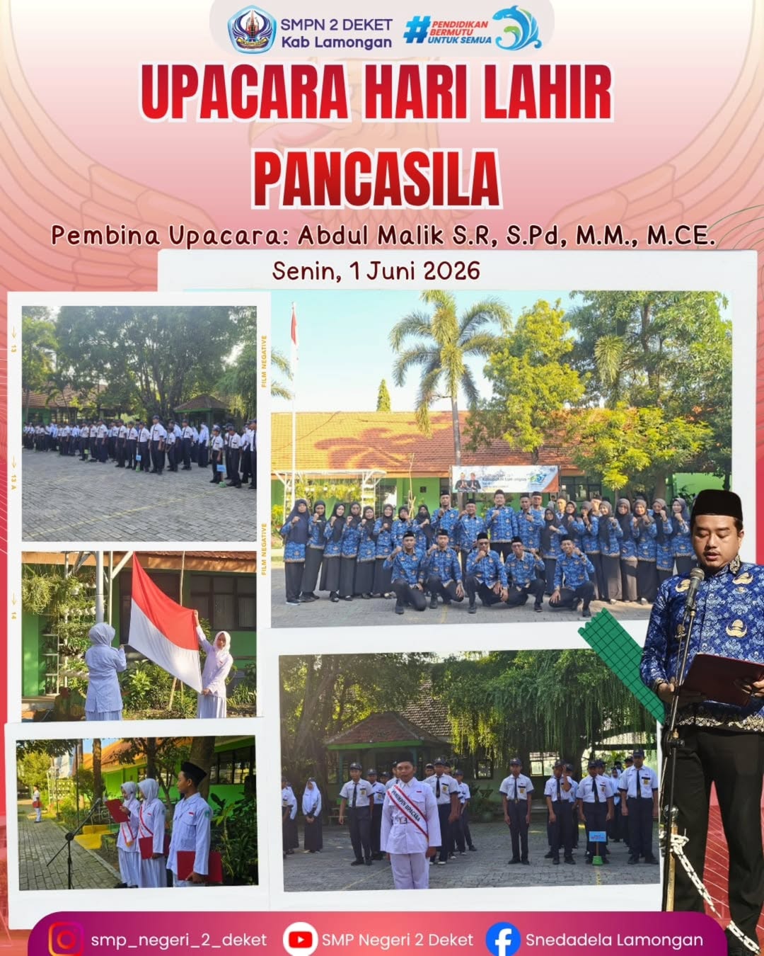 Foto: SELAMAT HARI LAHIR PANCASILA, 1 JUNI 2026! PANCASILA BUKAN SEKADAR PAJANGAN DI DINDING KELAS, MELAINKAN KOMPAS DALAM SETIAP TINDAKAN KITA SEHARI-HARI