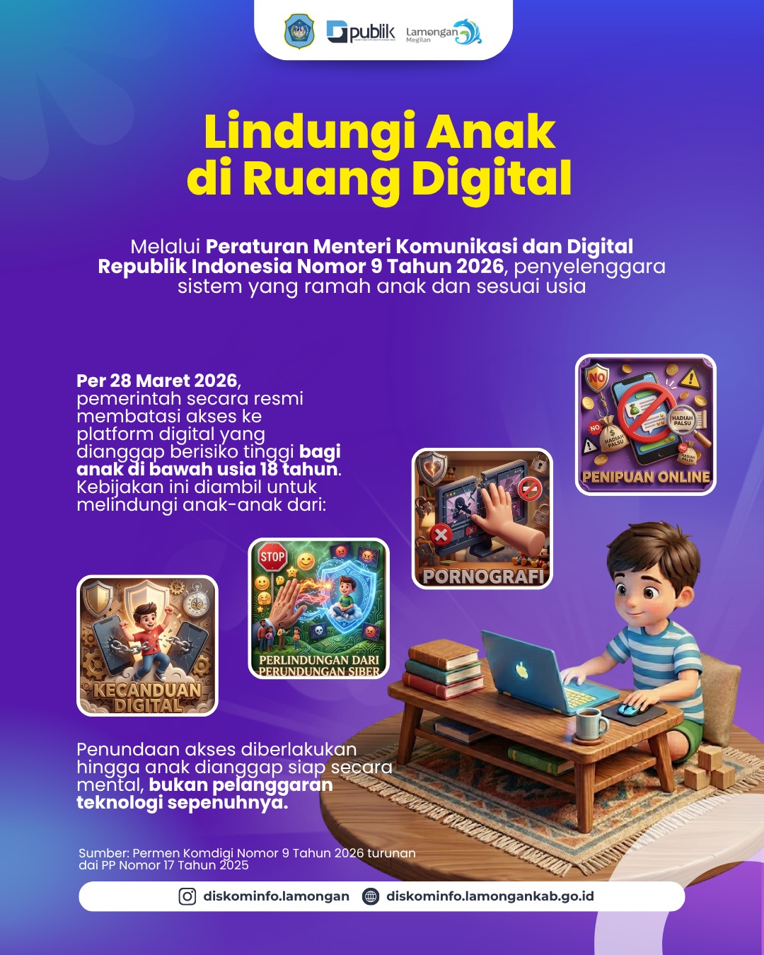 Foto: Di tengah pesatnya kemajuan teknologi, ruang digital harus menjadi tempat yang aman bagi semua, terutama anak-anak 🌐