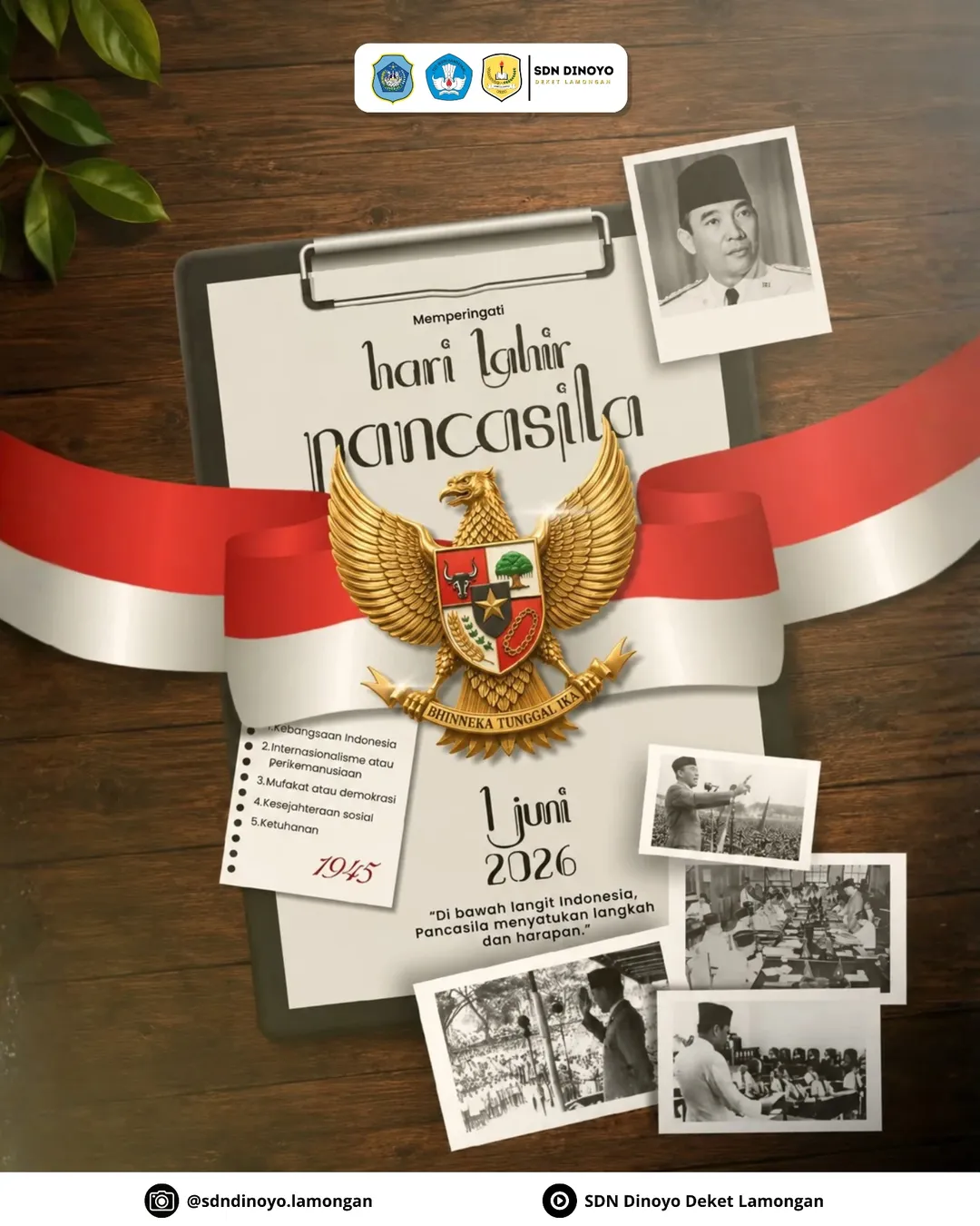 Foto: SELAMAT MEMPERINGATI HARI LAHIR PANCASILA 1 JUNI 2026
