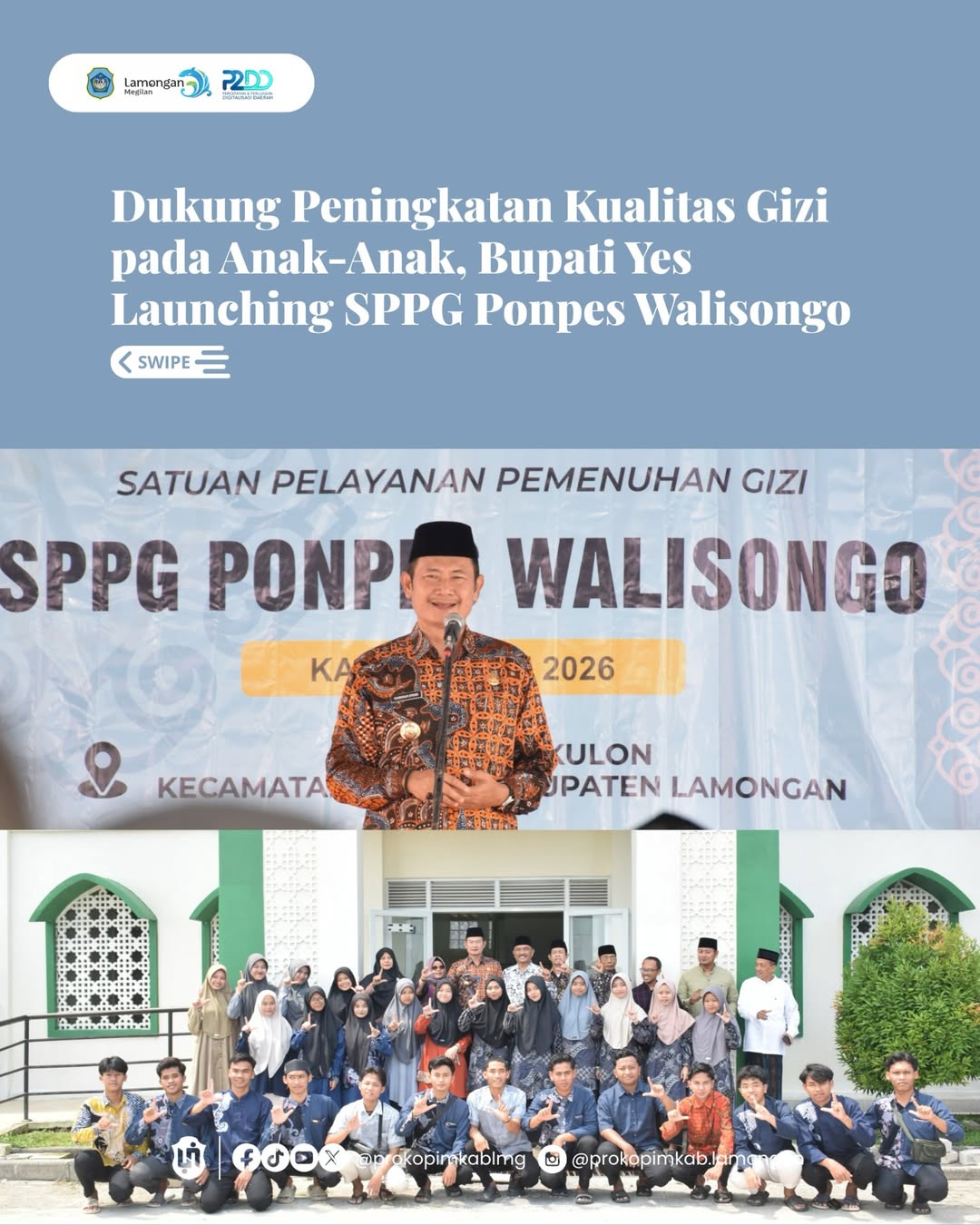 Foto: Dukung Peningkatan Kualitas Gizi pada Anak-Anak, Bupati Yes Launching SPPG Ponpes Walisongo