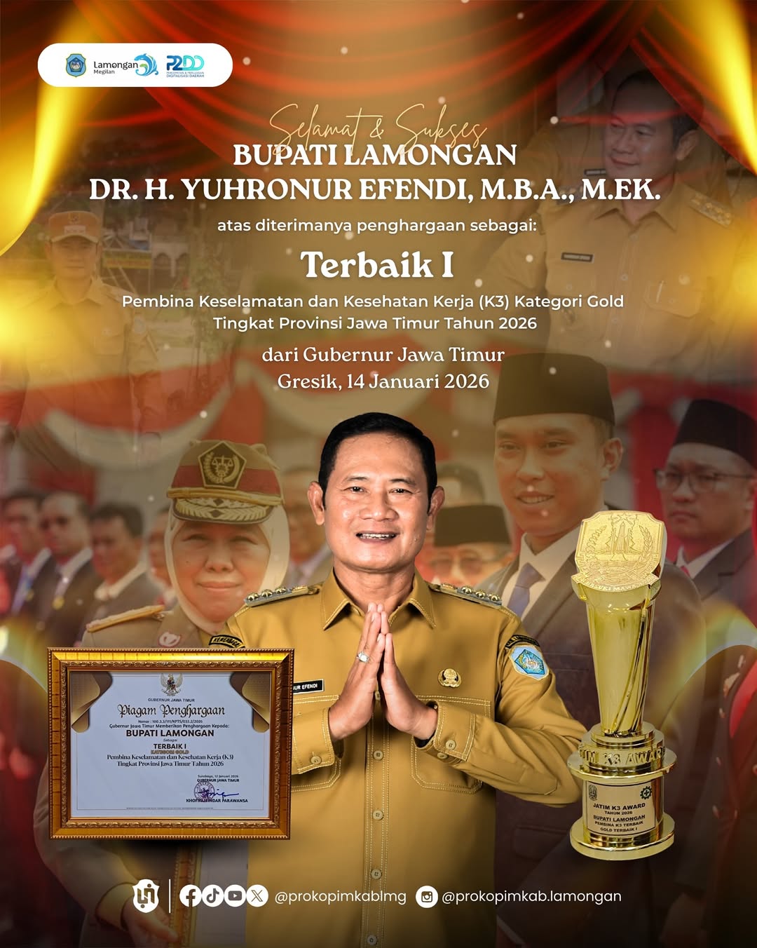 Foto: Selamat dan sukses kepada Bupati Lamongan