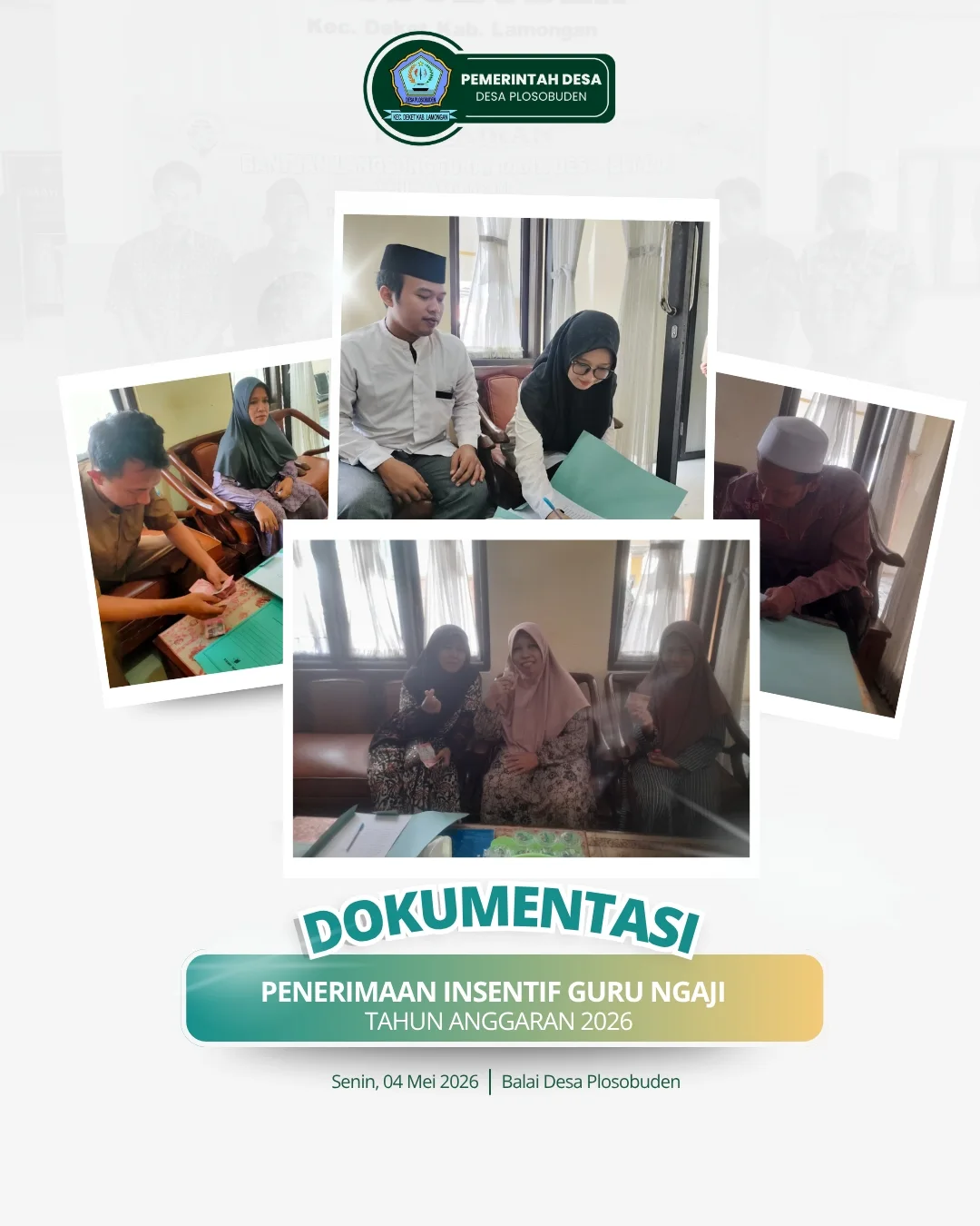 Foto: PENERIMAAN INSENTIF GURU NGAJI TAHUN ANGGARAN 2026