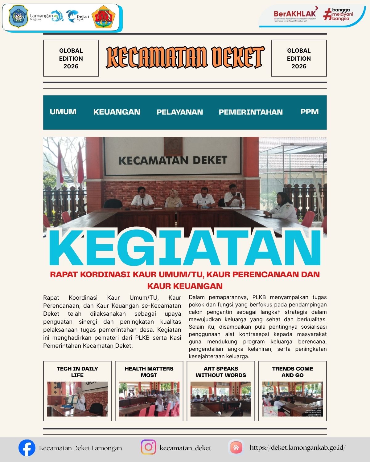 Foto: RAPAT KORDINASI KAUR UMUM/TU, KAUR PERENCANAAN DAN KAUR KEUANGAN
