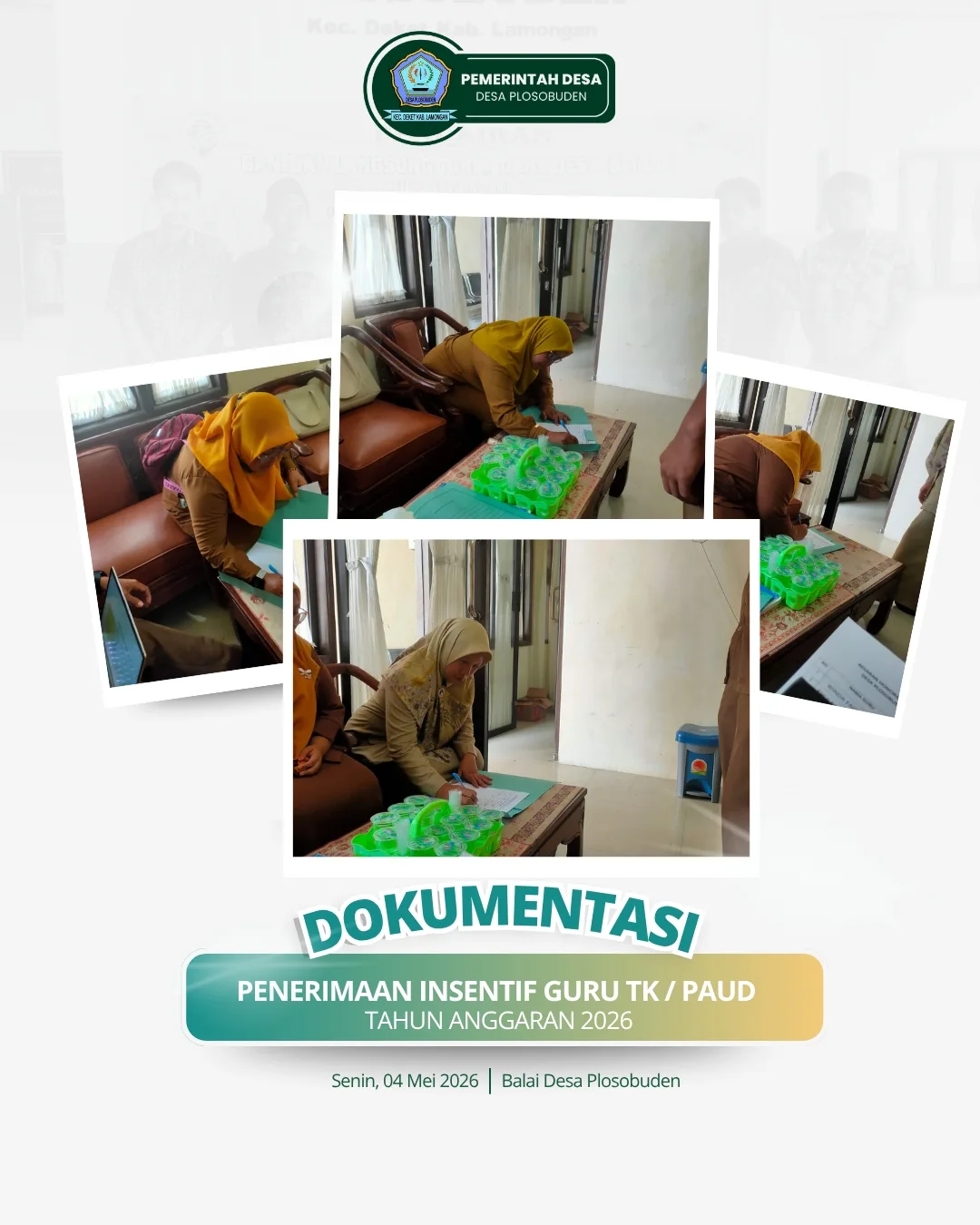 Foto: PENERIMAAN INSENTIF GURU TK / PAUD TAHUN ANGGARAN 2026