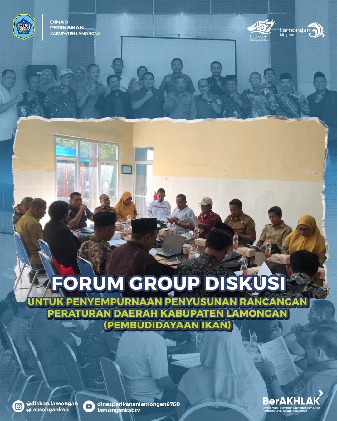 Foto: Kegiatan Forum Group Diskusi dalam rangka penyempurnaan penyusunan Rancangan Peraturan Daerah Kabupaten Lamongan