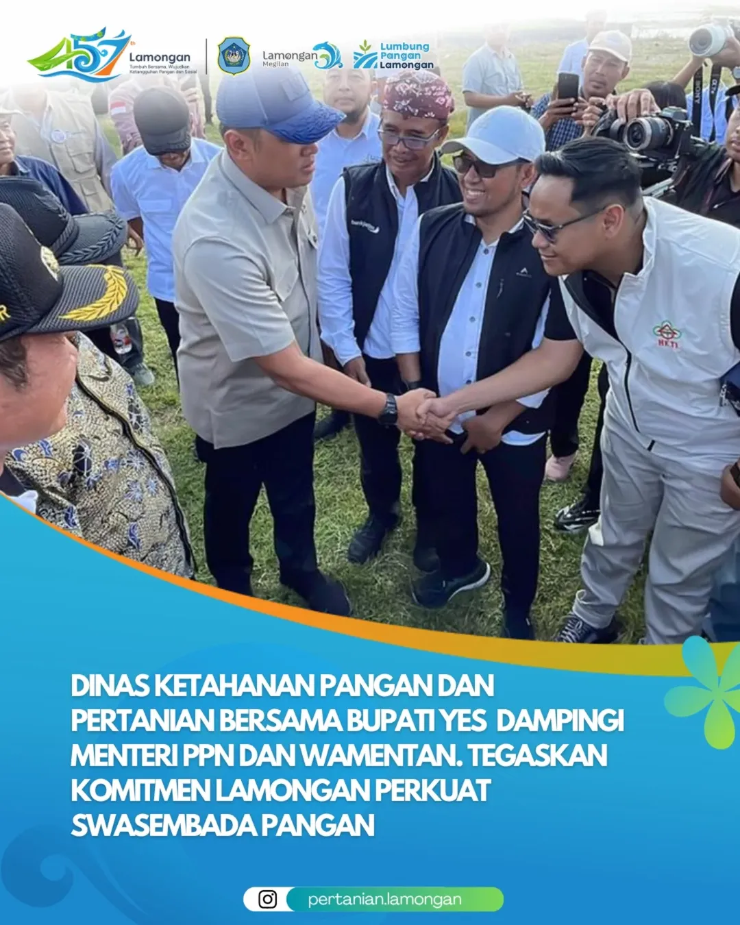 Foto: DINAS KETAHANAN PANGAN DAN PERTANIAN BERSAMA BUPATI YES DAMPINGI MENTERI PPN DAN WAMENTAN