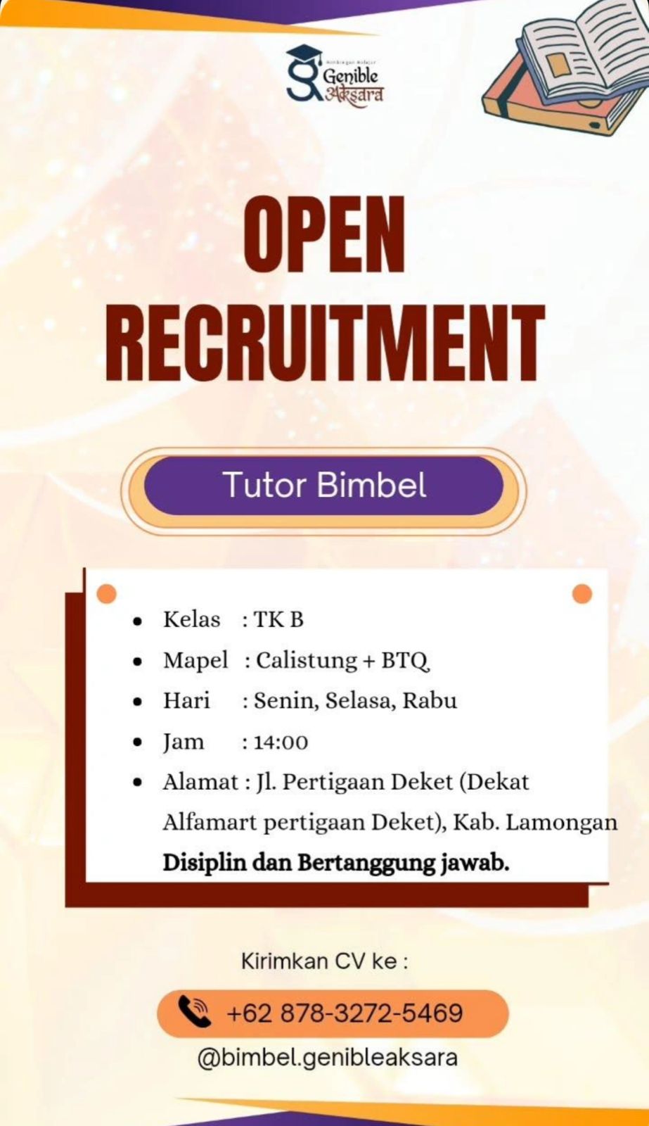 Foto: Open Rekrutmen Genible Aksara