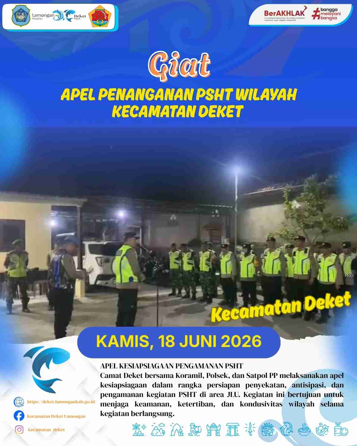 Foto: GIAT APEL PENANGANAN PSHT WILAYAH KECAMATAN DEKET