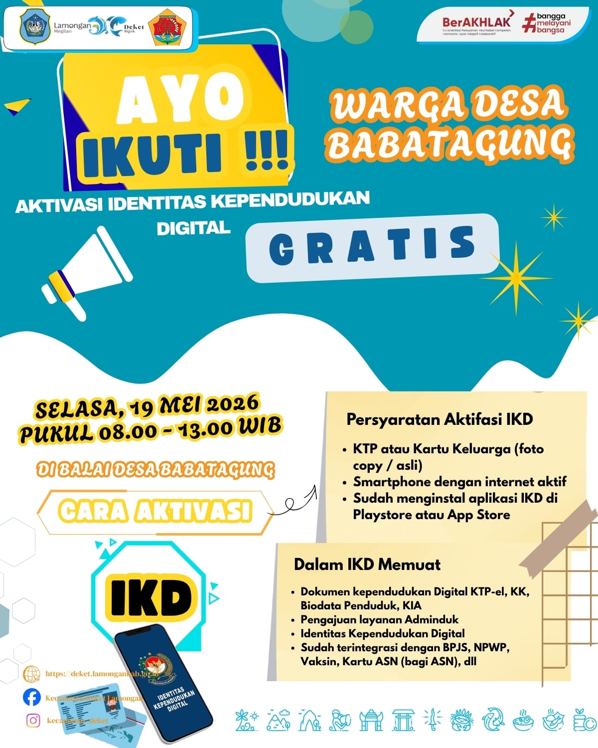 Foto: 📢 WARGA DESA BABATAGUNG, AYO IKUTI AKTIVASI IKD (IDENTITAS KEPENDUDUKAN DIGITAL)! 📢