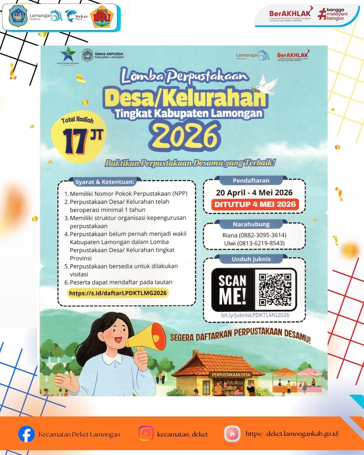 Foto: LOMBA PERPUSTAKAAN DESA/KELURAHAN TINGKAT KABUPATEN LAMONGAN TAHUN 2026