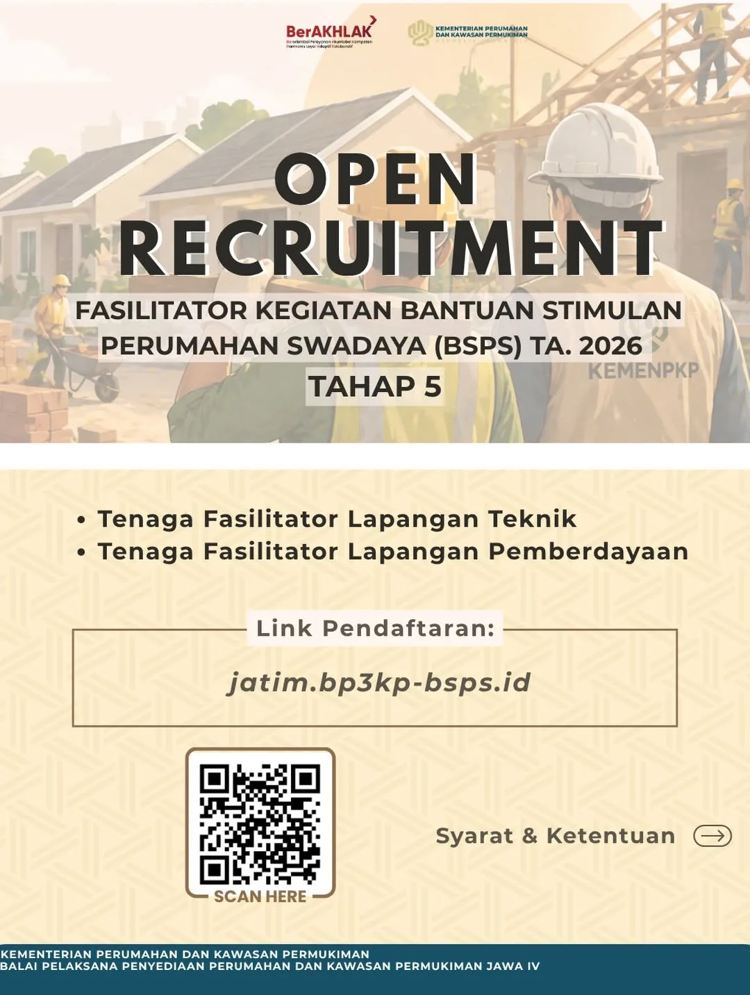 Foto: OPEN RECRUITMENT FASILITATOR BSPS TAHAP 5