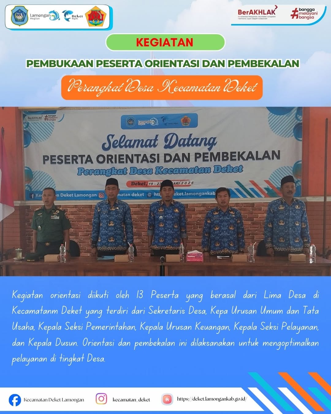 PEMBUKAAN ORIENTASI PERANGKAT DESA ANGKATAN I