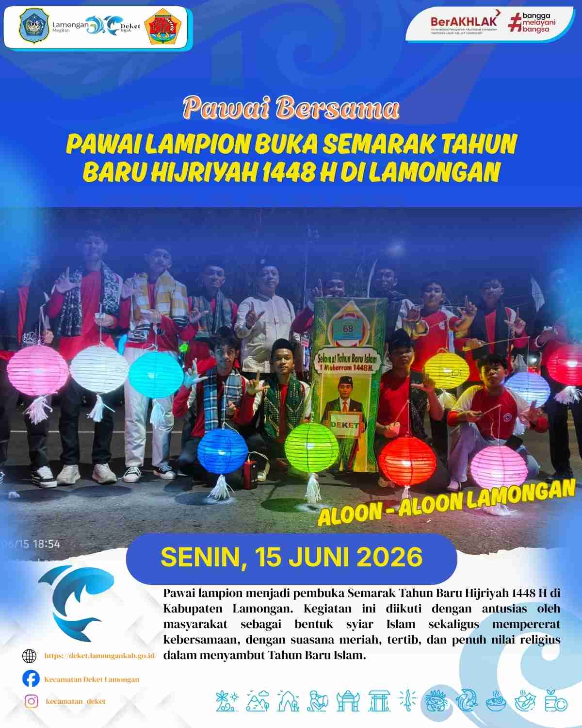 Foto: PAWAI BERSAMA LAMPION BUKA SEMARAK TAHUN BARU HIJRIYAH 1448 H DI LAMONGAN