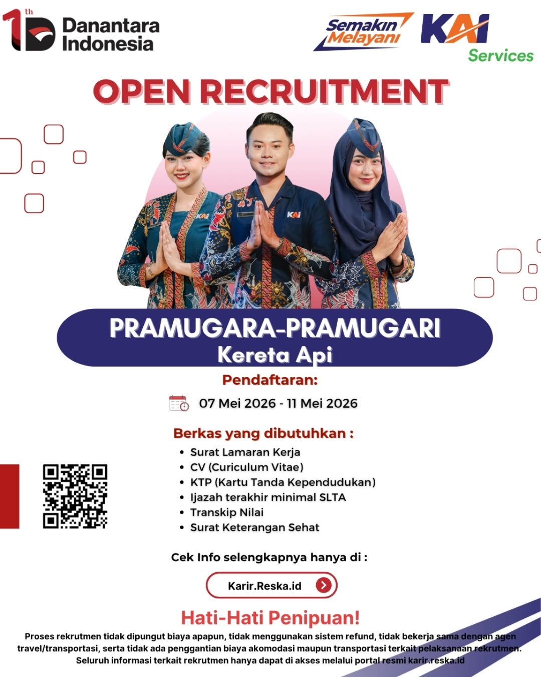 Foto: OPEN RECRUITMENT PRAMUGARA DAN PRAMUGARI