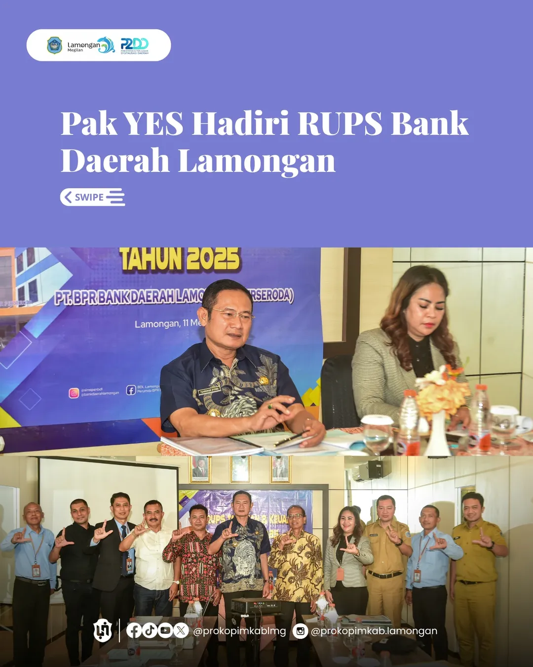 Foto: Pak YES Hadiri RUPS Bank Daerah Lamongan