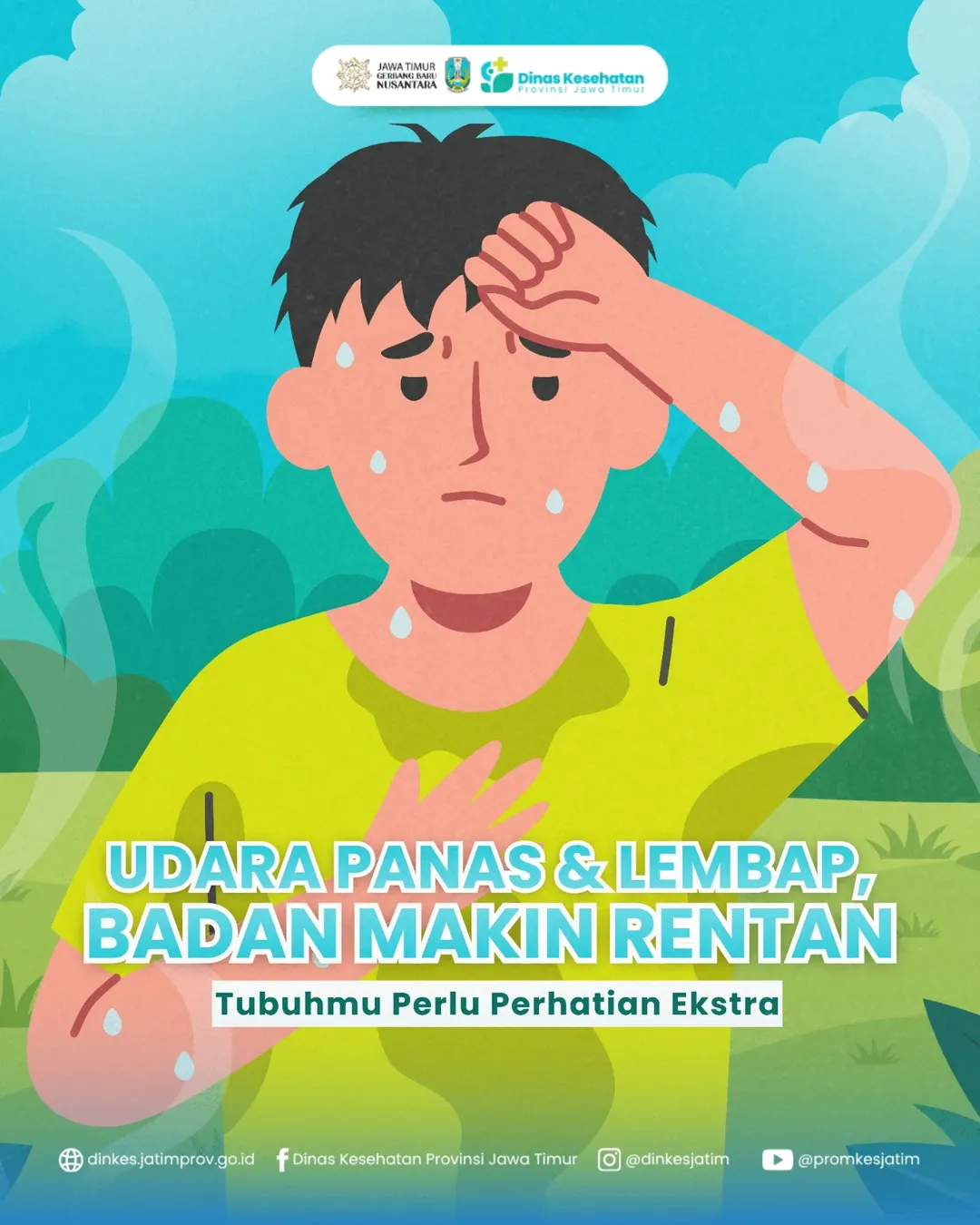 Foto: Sobat Sehat, cuaca sekarang semakin panas dengan kelembaban yang sangat tinggi di sekitar 50-85% 😰