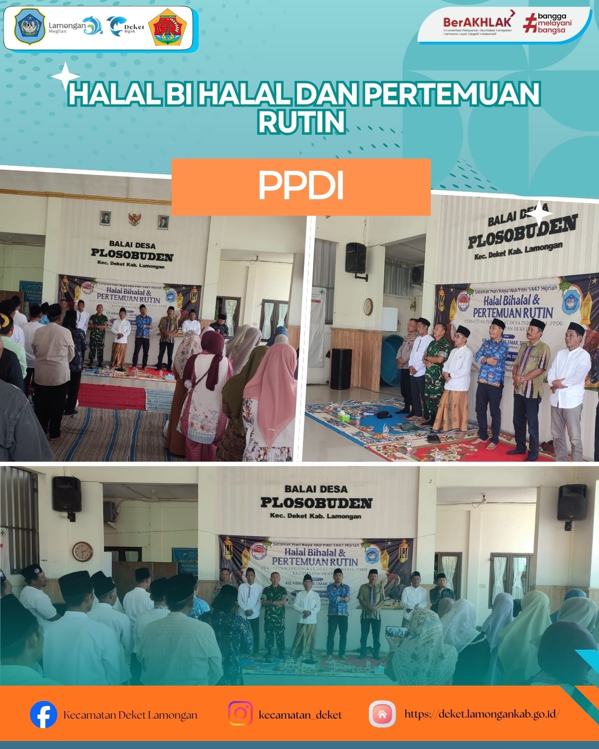 Foto: HALAL BIHALAL DAN PERTEMUAN RUTIN PPDI KECAMATAN DEKET