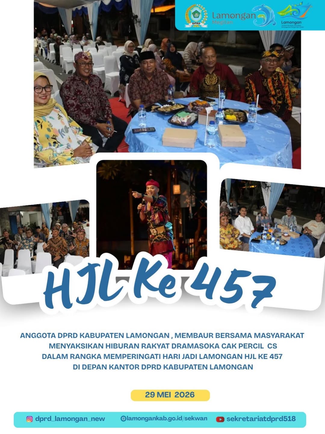 Foto: ANGGOTA DPRD KABUPATEN LAMONGAN MEMBAUR BERSAMA MASYARAKAT MENYAKSIKAN HIBURAN RAKYAT DRAMASOKA CAK @CAKPERCIL .