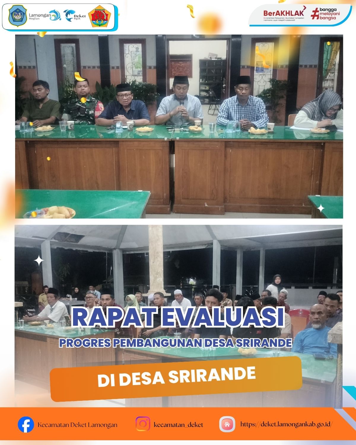 RAPAT EVALUASI PROGRES PEMBANGUNAN DESA SRIRANDE