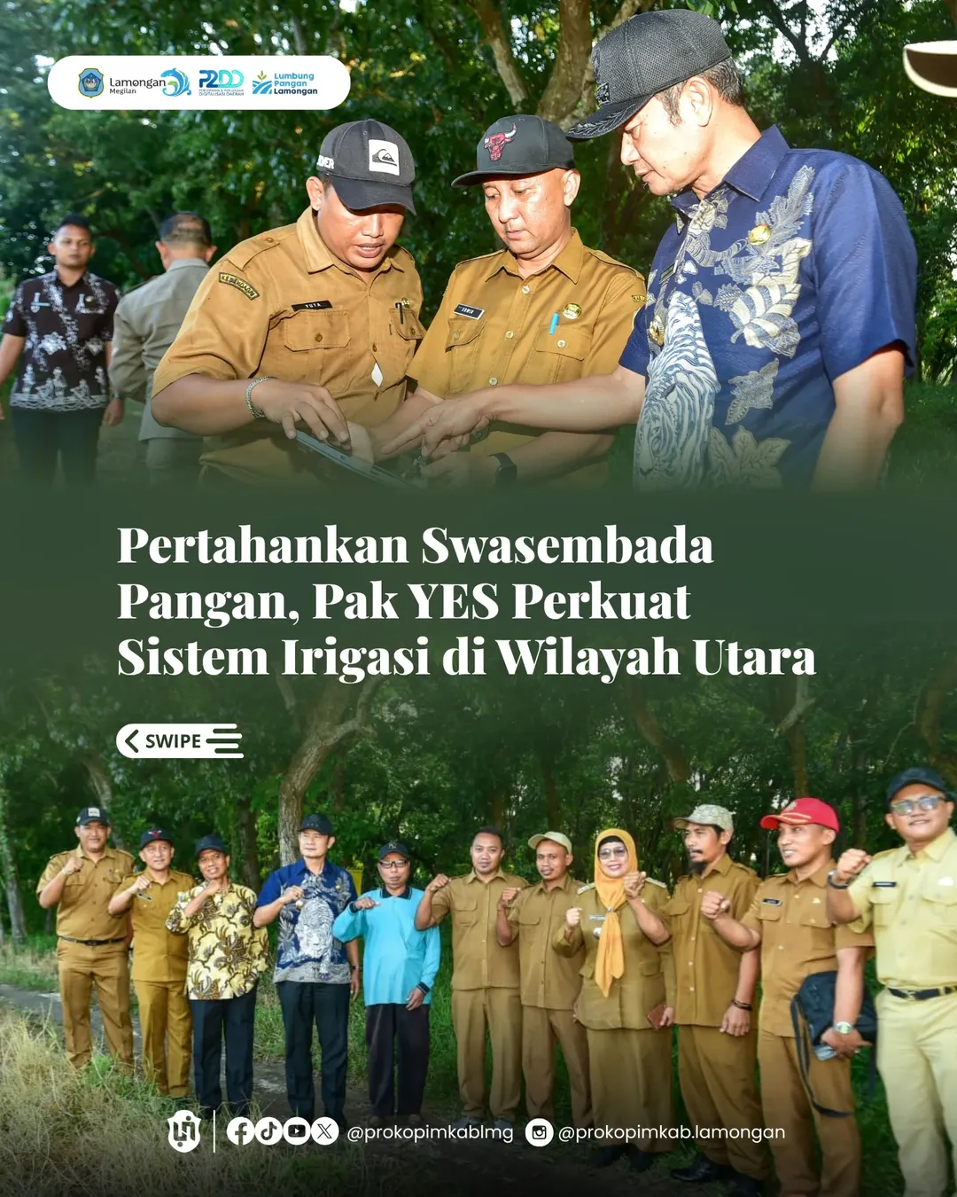 Foto: Pertahankan Swasembada Pangan, Pak YES Perkuat Sistem Irigasi di Wilayah Utara