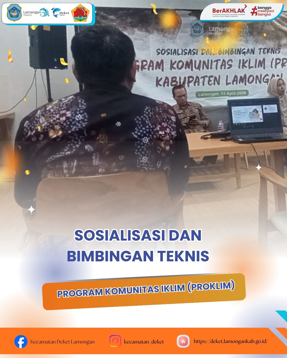 Foto: SOSIALISASI DAN BIMBINGAN TEKNIS PROGRAM KOMUNITAS IKLIM