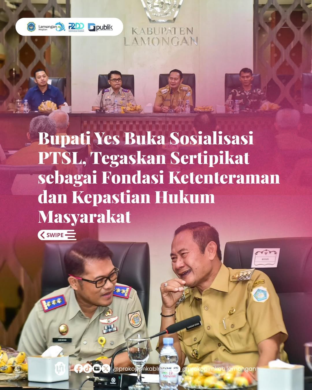 Foto: Bupati Yes Buka Sosialisasi PTSL, Tegaskan Sertipikat sebagai Fondasi Ketenteraman dan Kepastian Hukum Masyarakat