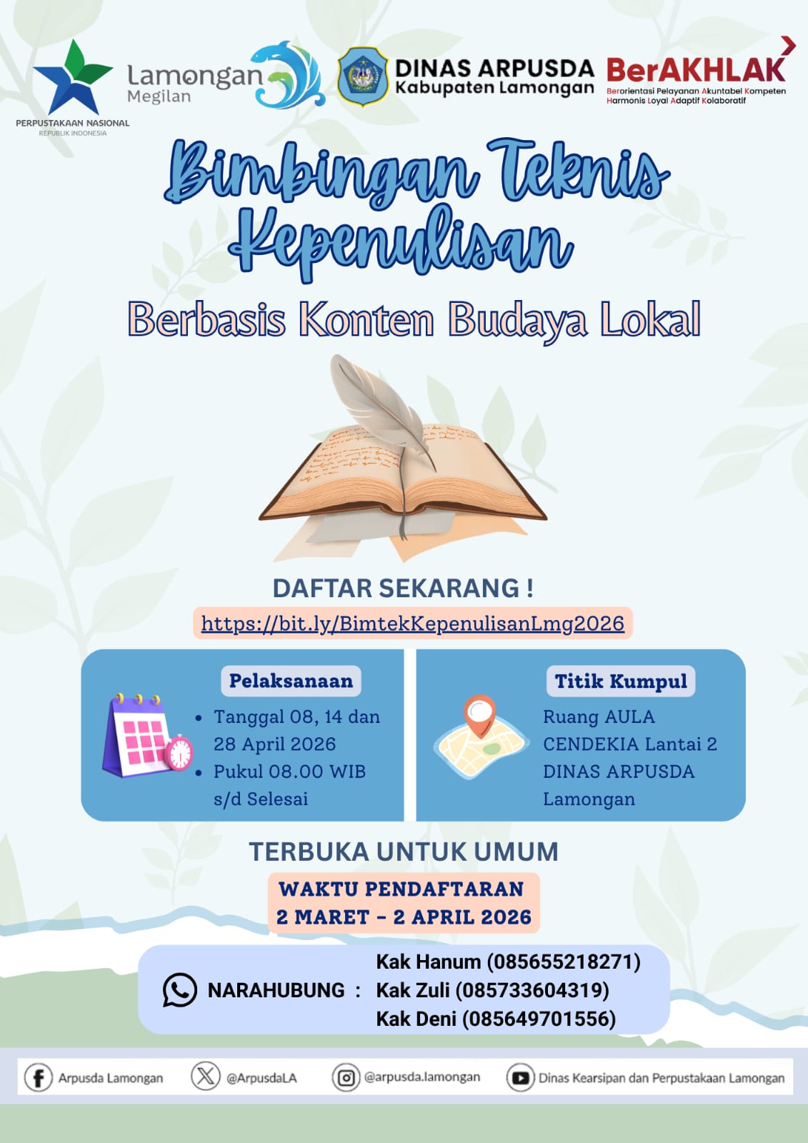 Foto: Bimtek Kepenulisan Berbasis Konten Budaya Lokal Kabupaten Lamongan