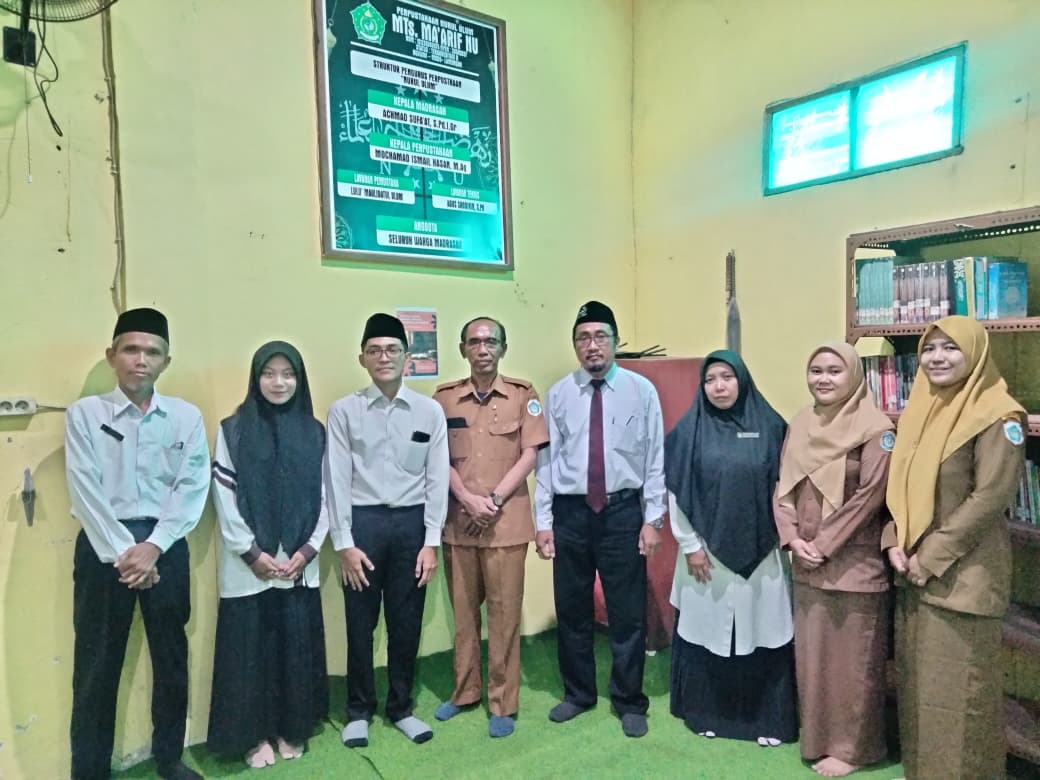 Tingkatkan Perpustakaan Madrasah Berstandar, Tim Bina Pustaka Lakukan Visitasi Dan Pembinaan Pengelolaan Perpustakaan Di Mts Ma’arif Nu Nguwok Modo