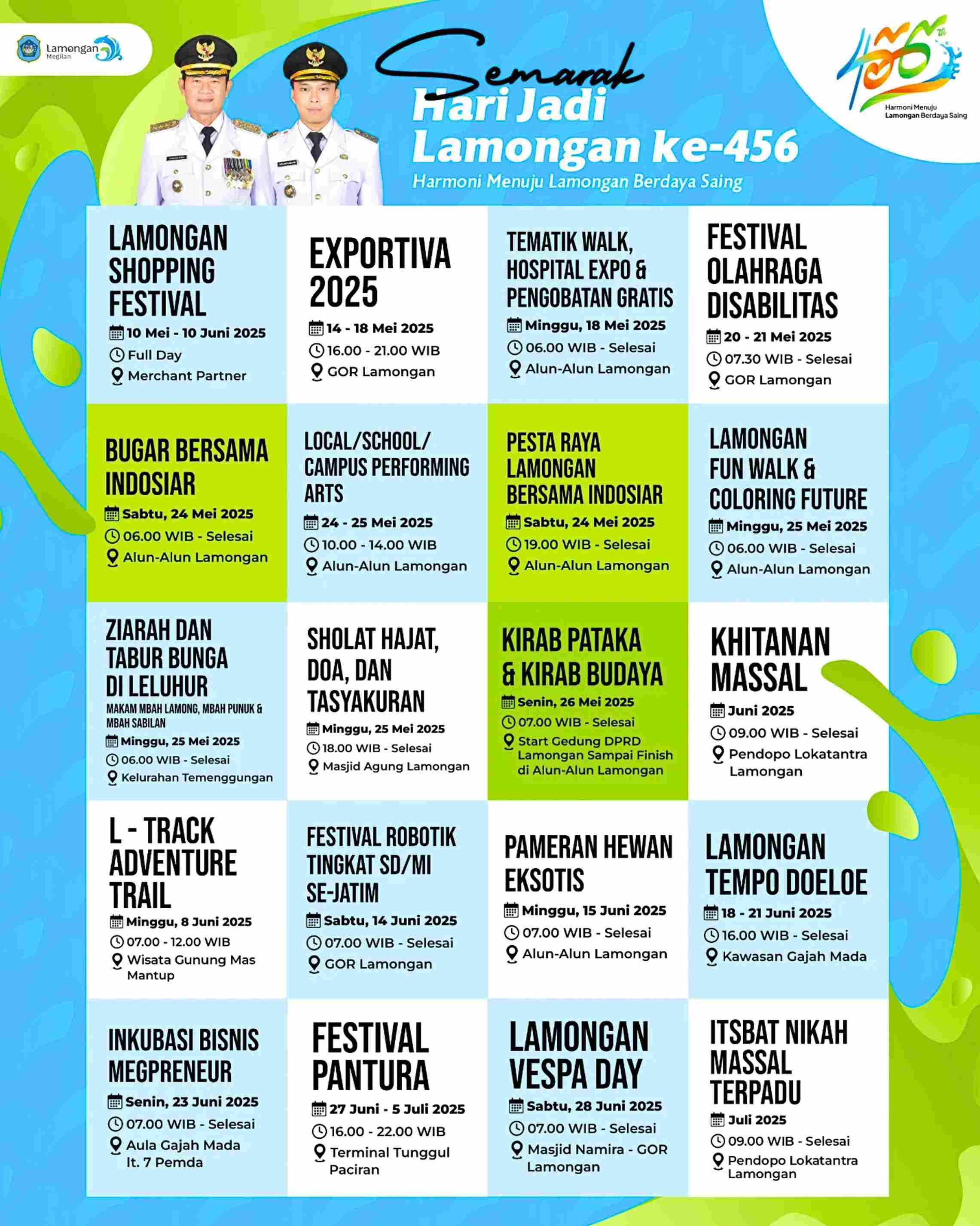 KALENDER SEMARAK HARI JADI LAMONGAN KE-456