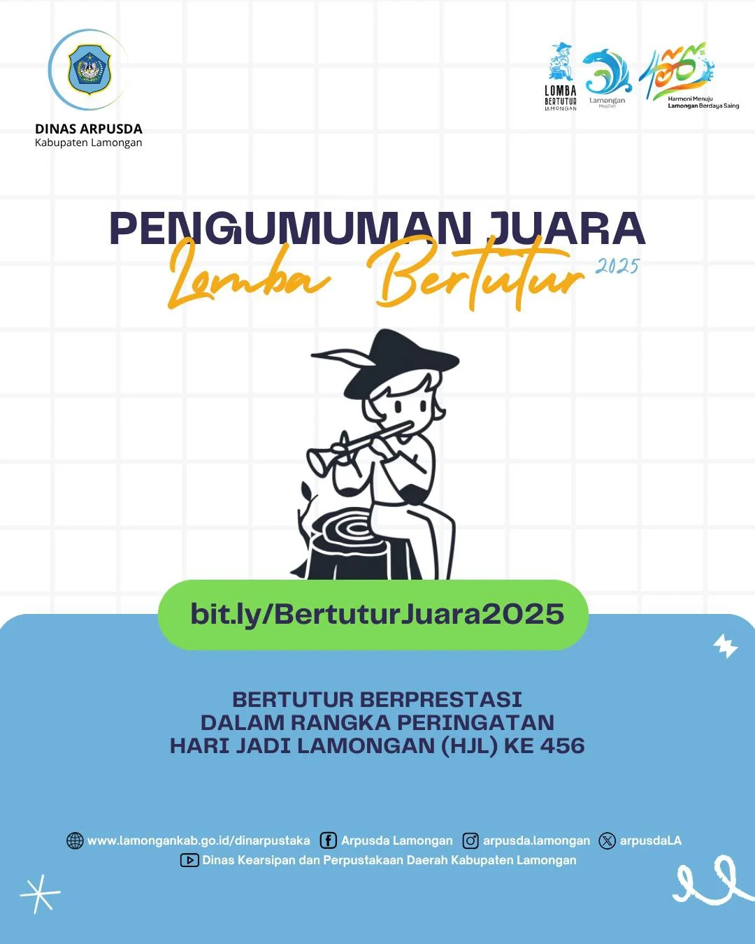 PENGUMUMAN JUARA LOMBA BERTUTUR SD/MI KABUPATEN LAMONGAN 2025