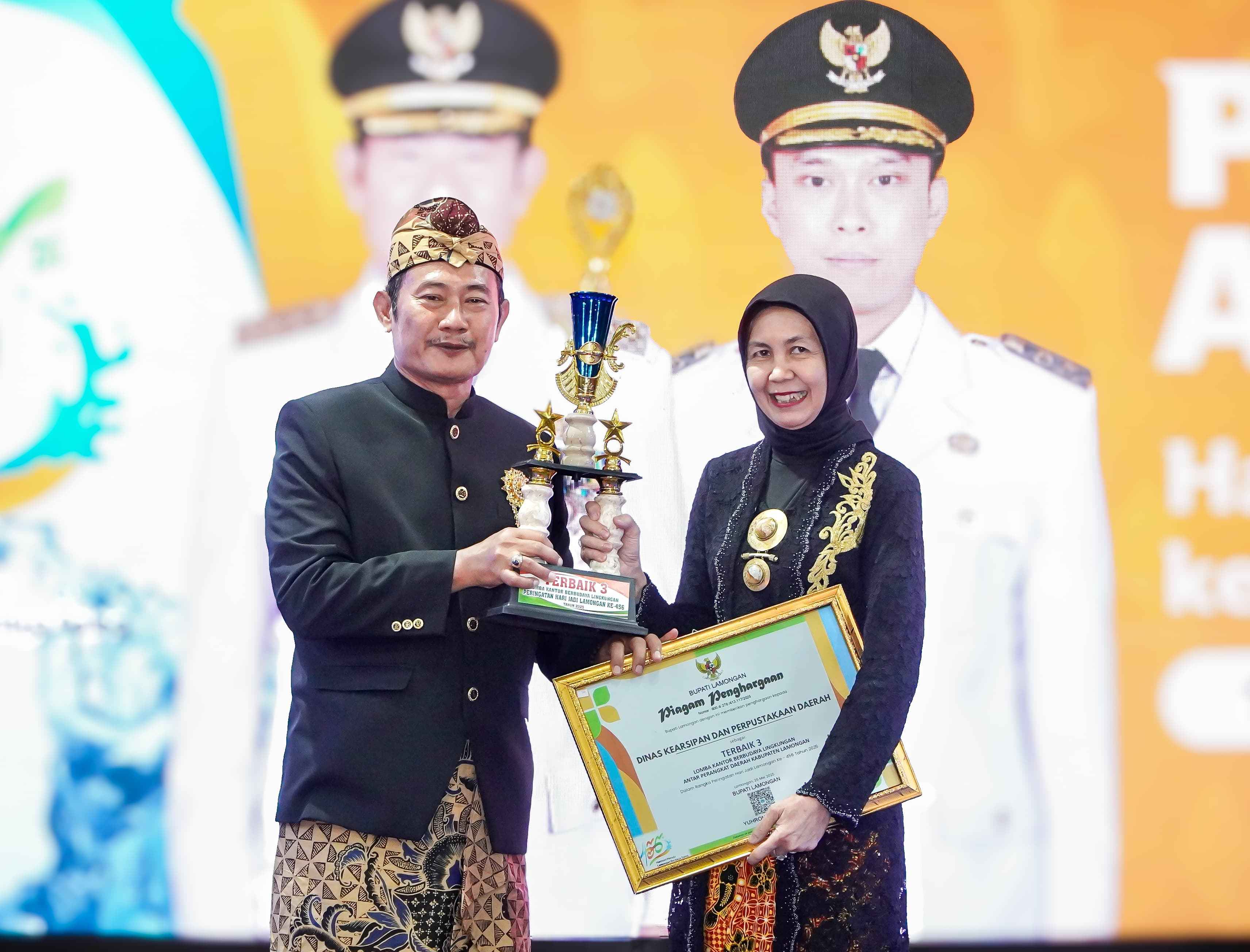 Dinas Arpusda Raih Juara Terbaik 3 Lomba Kantor Berbudaya Lingkungan Antar Perangkat Daerah