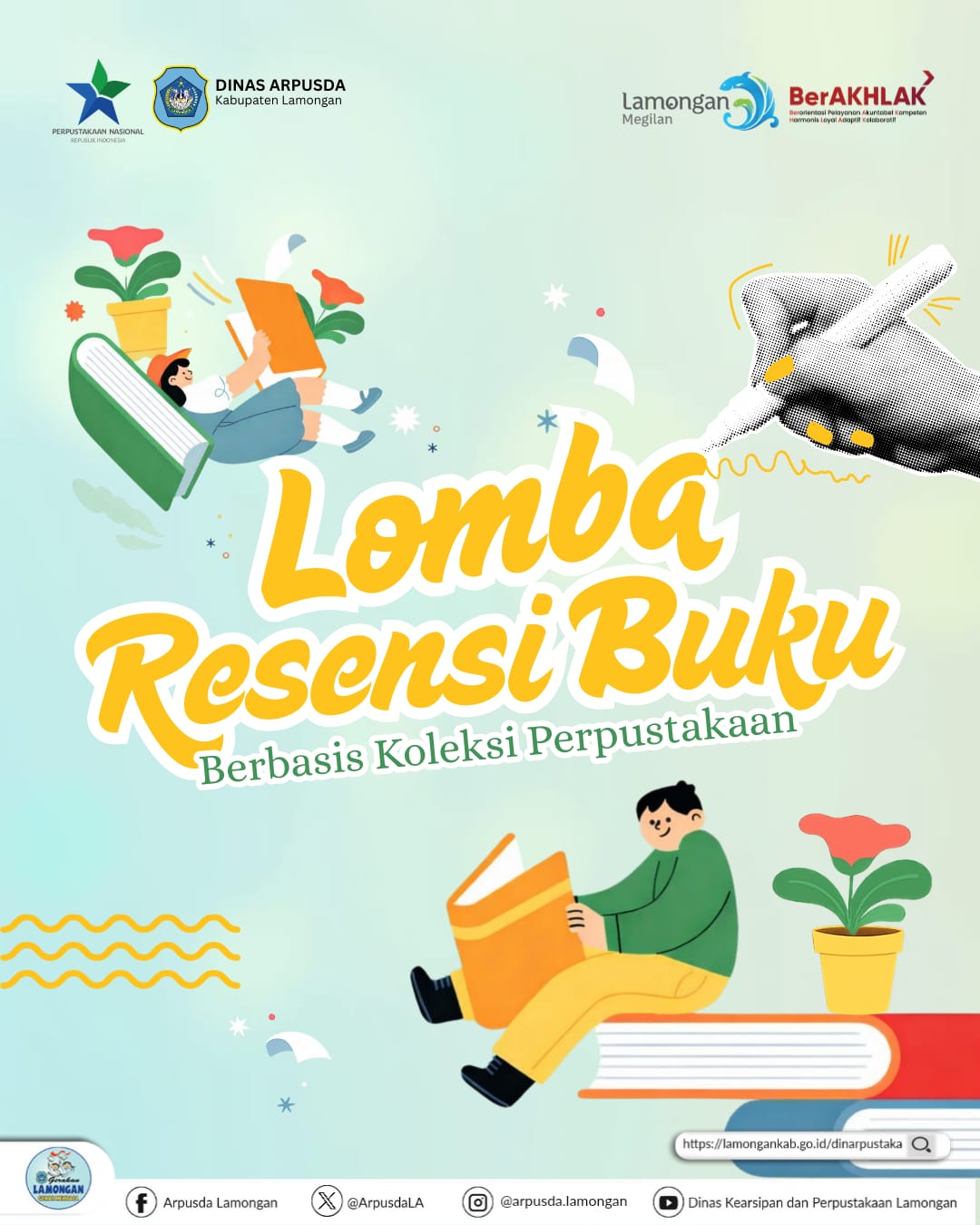Foto: Lomba Resensi Buku Berbasis Koleksi Perpustakaan untuk jenjang SMP/MTs dan SMA/MA/SMK Tahun 2026.