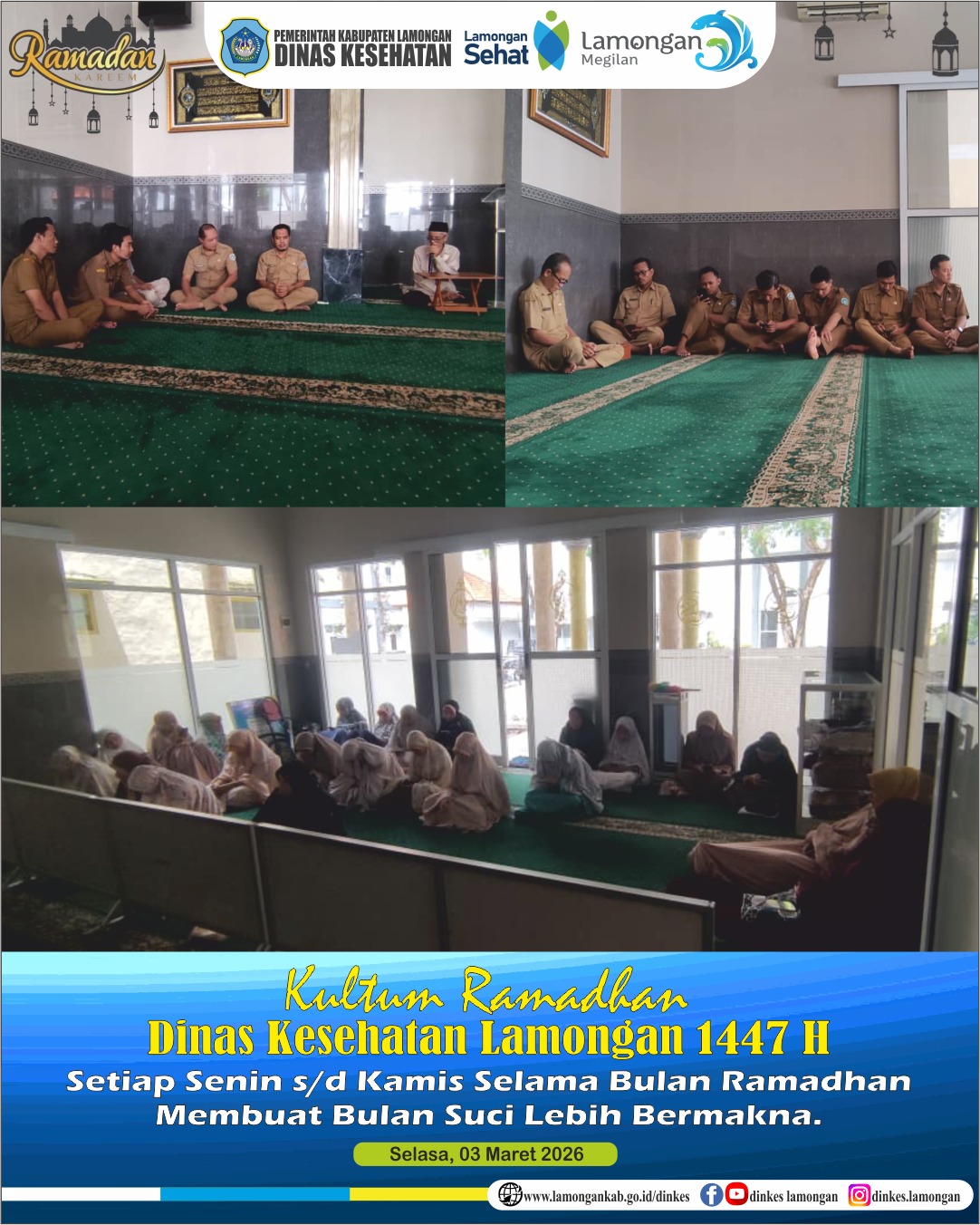 Foto: 🌙 Kultum Ramadhan Dinkes Lamongan 1447 H – Sejenak Mengisi, Membuat Bulan Suci Lebih Bermakna.