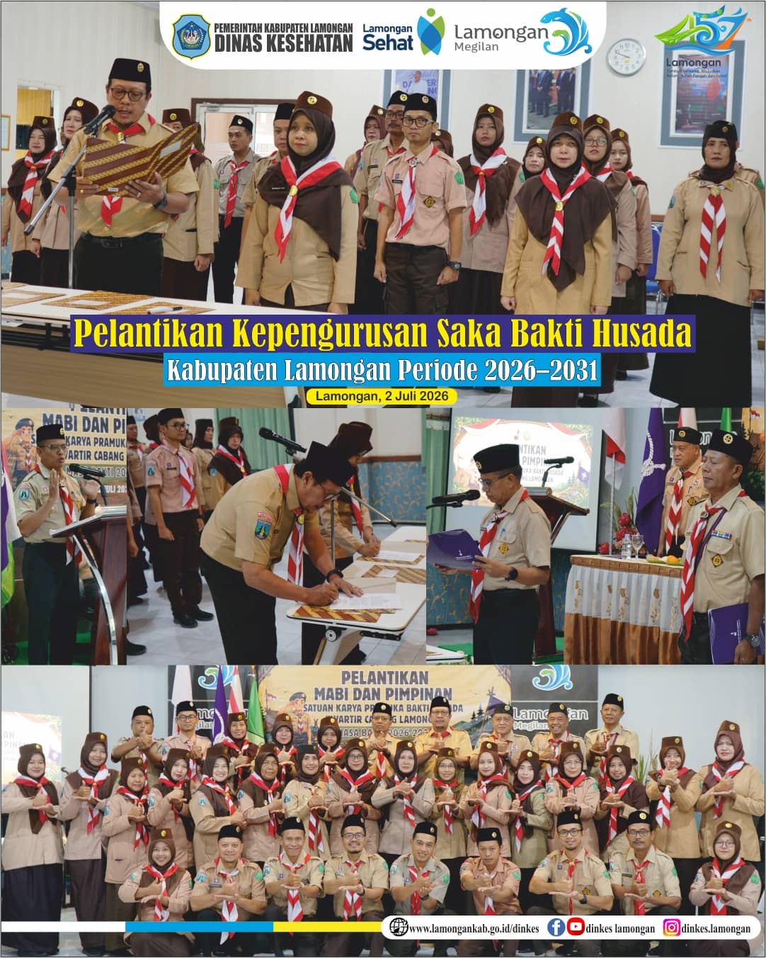 Pelantikan Kepengurusan Saka Bakti Husada Kabupaten Lamongan Periode 2026–2031