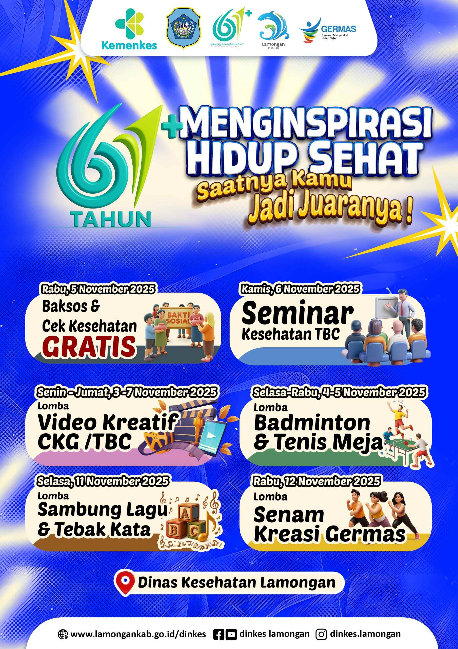 Foto: 🎉 Sambut Semarak HKN ke-61 di Dinas Kesehatan Kabupaten Lamongan! 🎉