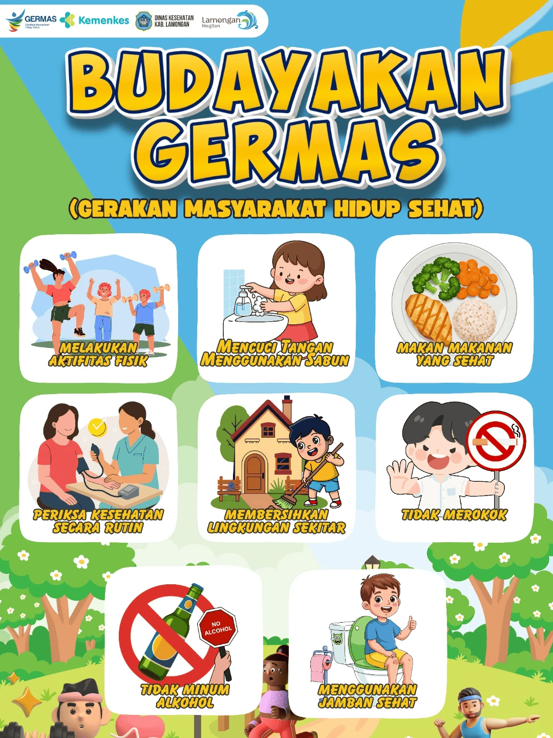 BUDAYAKAN GERMAS UNTUK MASYARAKAT LAMONGAN YANG SEHAT