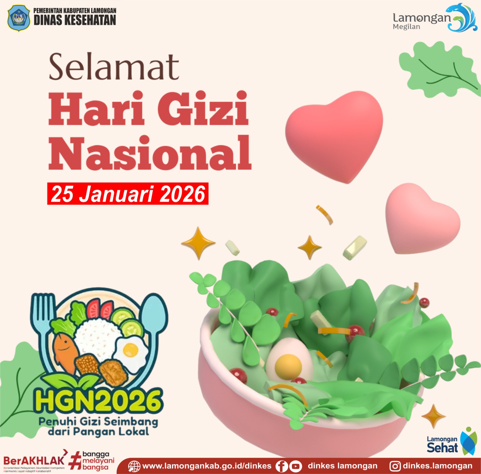 Foto: Gizi Seimbang, Investasi Masa Depan, Selamat Hari Gizi Nasional 2026🍽️