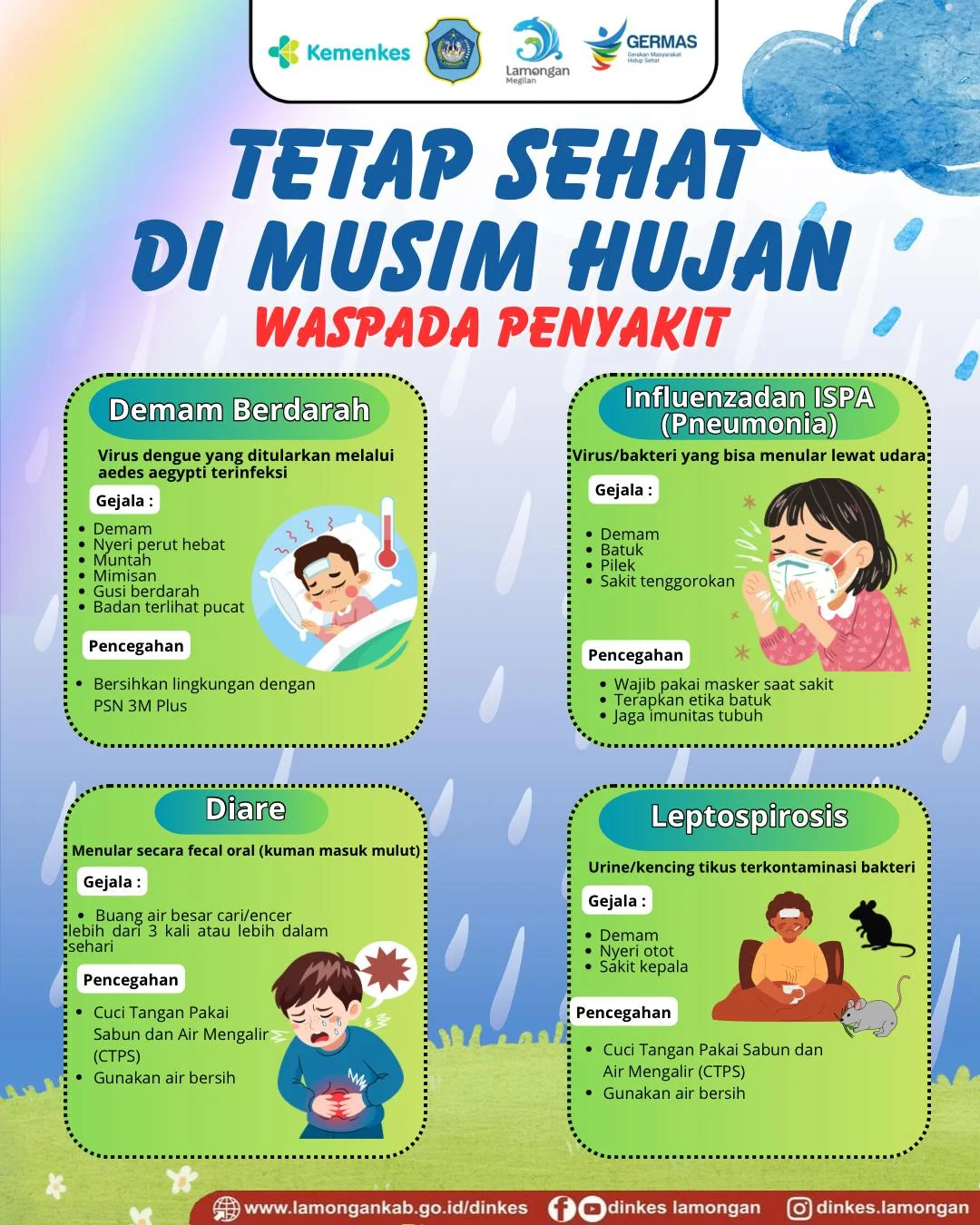 Foto: 🌧️ Musim hujan datang, jangan sampai kesehatan jadi tumbang! ⚠️