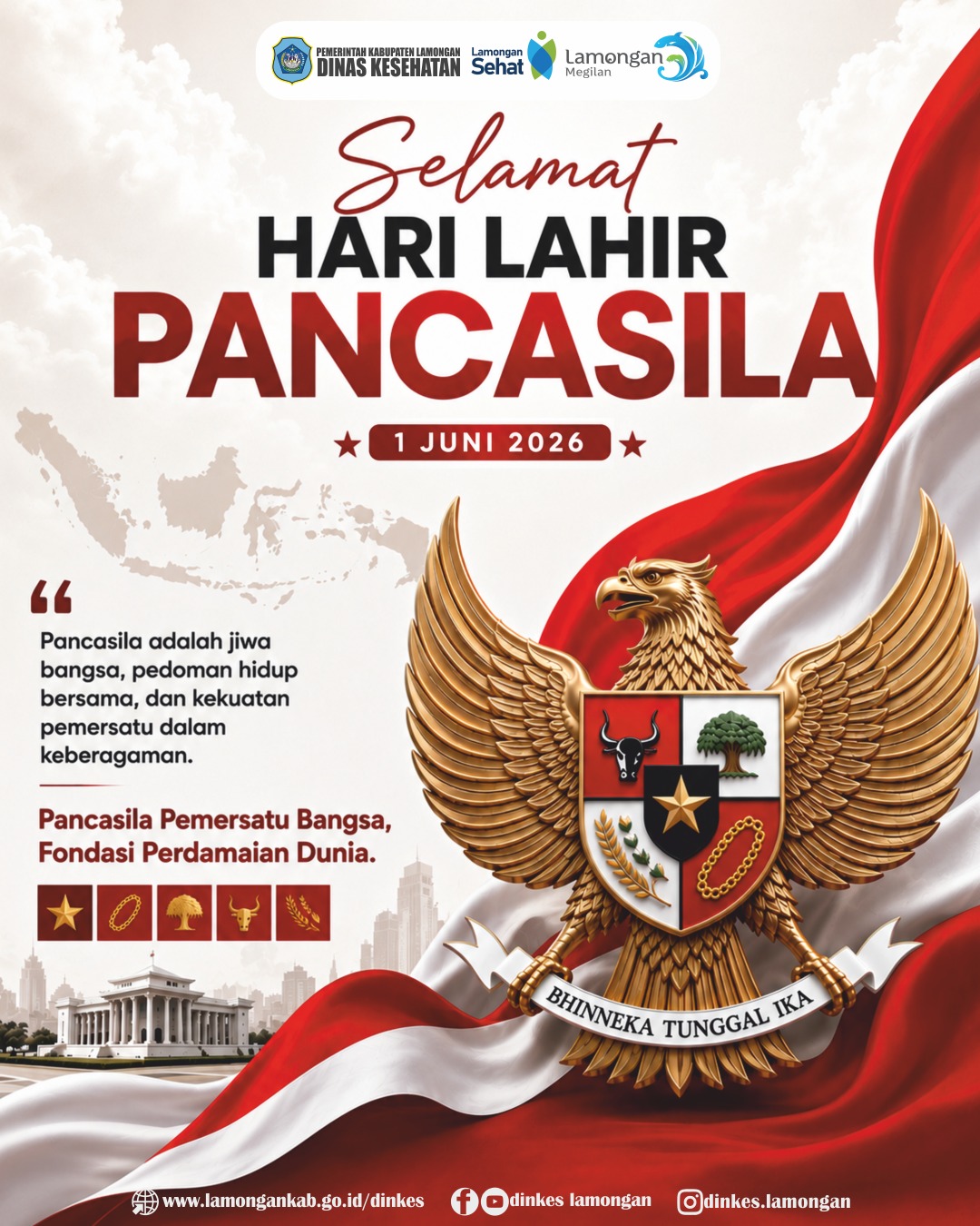 Foto: Selamat Memperingati Hari Lahir Pancasila 1 Juni 2026.