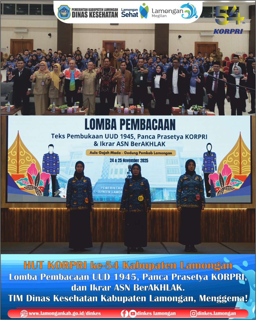 Foto: “Gema Nilai Luhur Bangsa: Lomba Pembacaan UUD 1945, Prasetya KORPRI, dan Ikrar ASN BerAKHLAK”