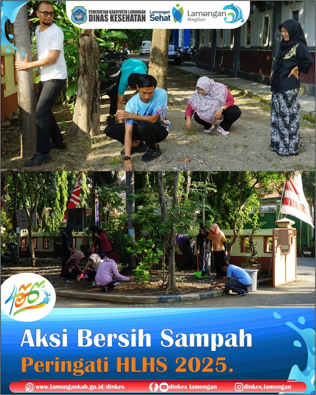 Gelar Aksi Bersih Sampah di lingkungan kantor peringati Hari Lingkungan Hidup Sedunia (HLHS) 2025.