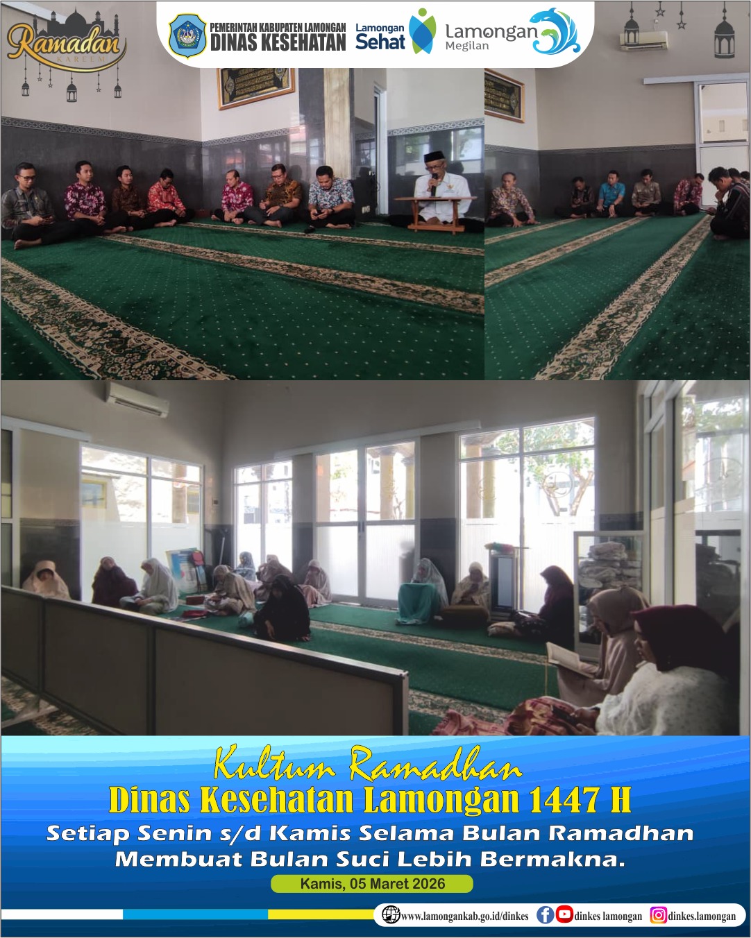 Foto: 🌙 Kultum Ramadhan Dinkes Lamongan 1447 H – Sejenak Mengisi, Membuat Bulan Suci Lebih Bermakna.